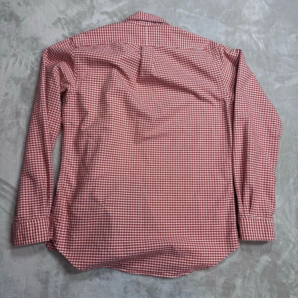 Ralph‎ Lauren~Men’s~Orange/White Gingham Checked Classic Button Down Shirt~Sz Sm - Picture 2 of 5